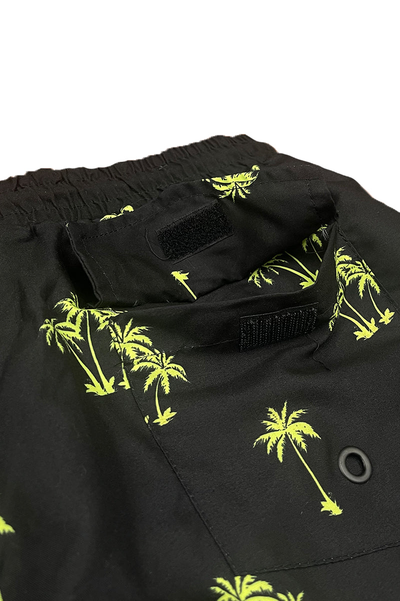 Neon Lime Palms Board Shorts