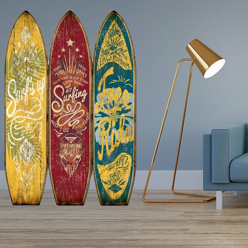 Painted Surf Board Room Divider