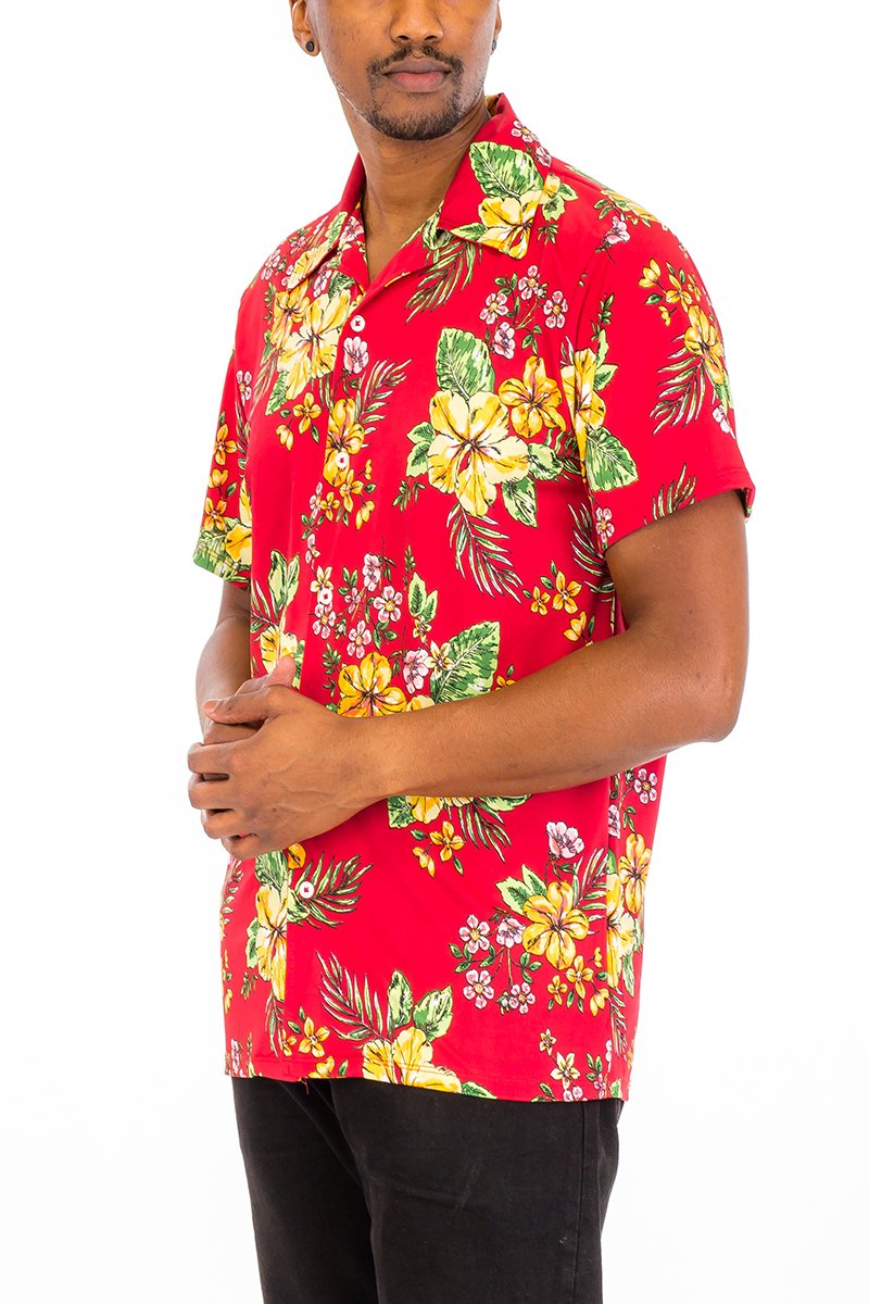 Vibrant Hawaiian Button Down Shirt