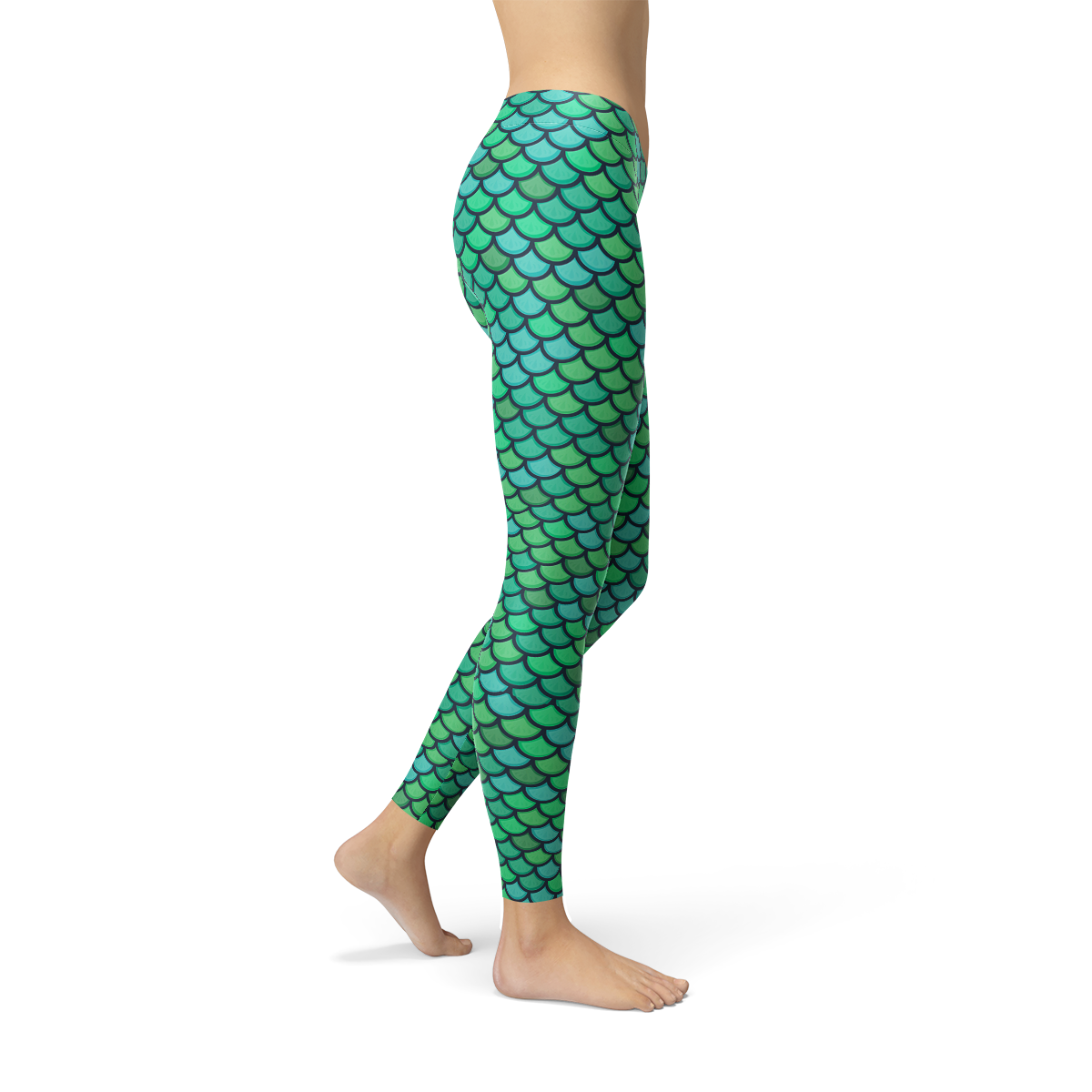 Women's Green Mermaid Leggings