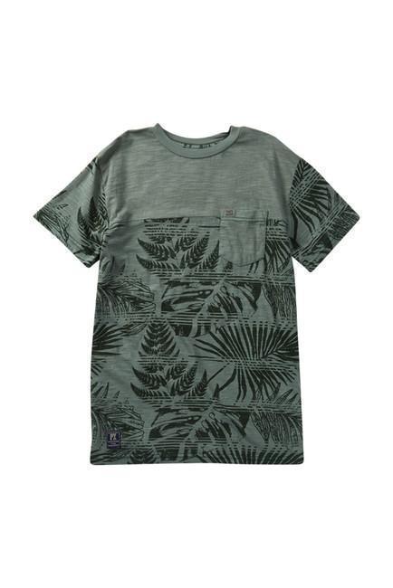 Thyme Green Hawaiian Casual Pocket T-Shirt